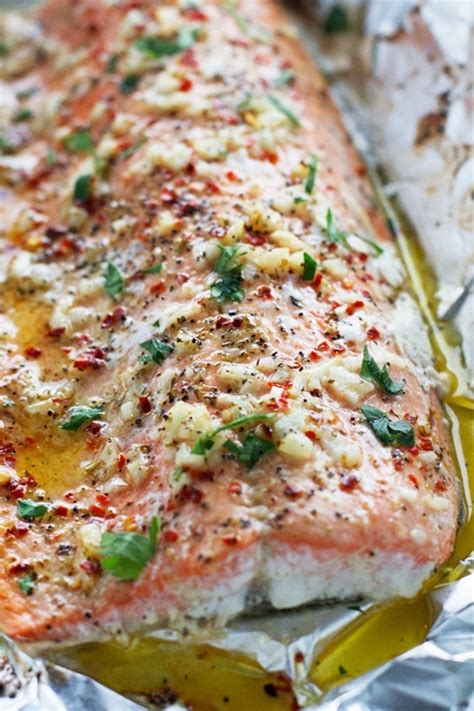 The best part about this recipe is that you can have it on the table in just 30 minutes! Garlic Butter Baked Salmon in Foil recipe | Chefthisup