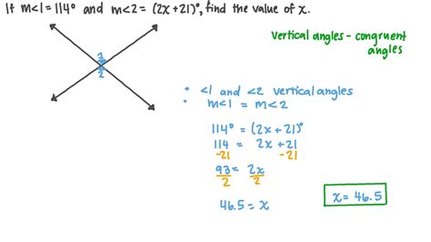 How To Find The Value Of X In Vertical Angles