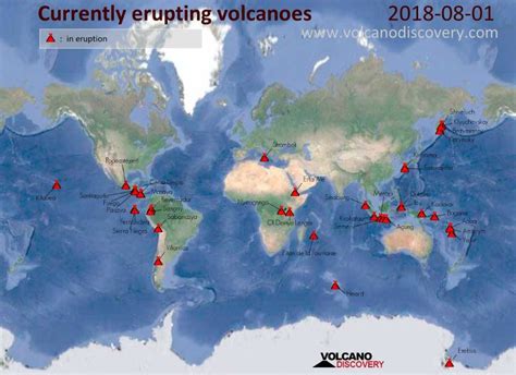 22 Volcanoes Actively Erupting 43 Volcanoes With Ongoing Eruptions We Are In A Period Of High