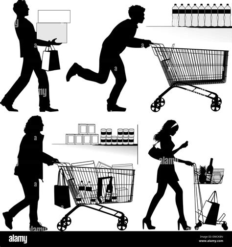 Shopping Vector Silhouettes Hi Res Stock Photography And Images Alamy