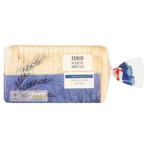 Tesco White Medium Bread 800g Tesco Groceries