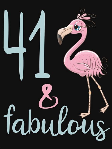 womens 41 years old bday t fabulous flamingo 41st birthday party outfit for her t shirt for