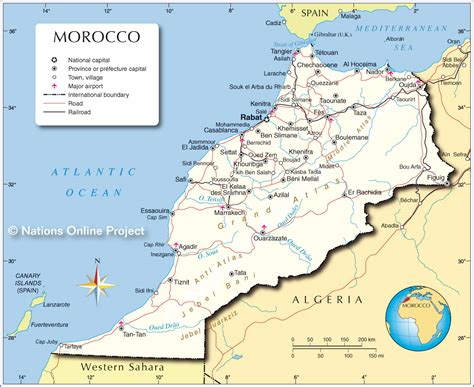 Morocco Political Map 
