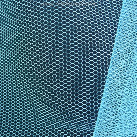 50d 30a 100 Polyester White Pink Blue Color Hexagonal Mesh Cloth
