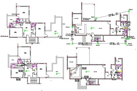 First Floor Bungalow Plan Drawing In Dwg Autocad File
