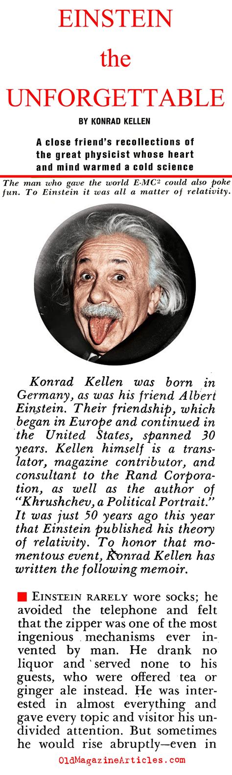 Albert Einstein Interviewsalbert Einstein Remembered Magazine