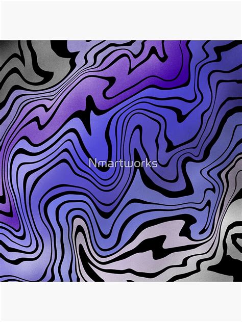 Purple Waves Abstract Modern Waves Design Sticker For Sale By