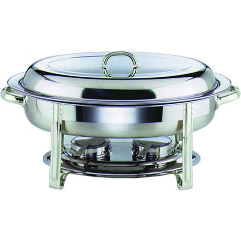 Genware Oval Chafing Dish - 5 Litre - 32 x 54 x 30cm ...