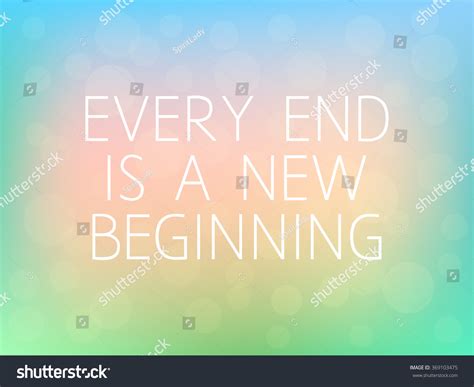 Vektor Stok Every End New Beginning Motivation Quote Tanpa Royalti