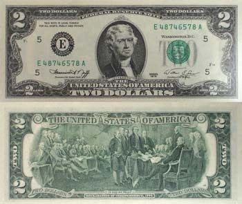 1976 Jefferson $2 Note Uncirculated in 2020 | Two dollars ...