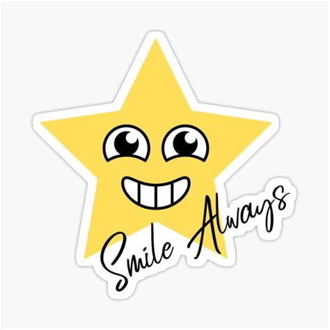 Smile Always Like A Star Sticker For Sale By Zinnia Designs Redbubble