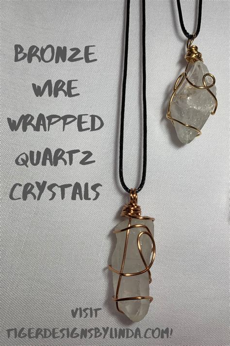 Pretty Bronze Wire Wrapped Crystals Each Crystal And Wrap Different