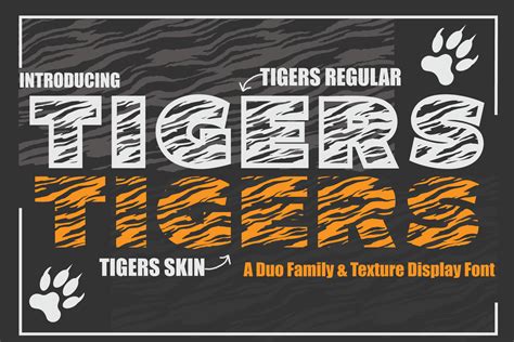 Tigers Font By KtwoP Creative Fabrica