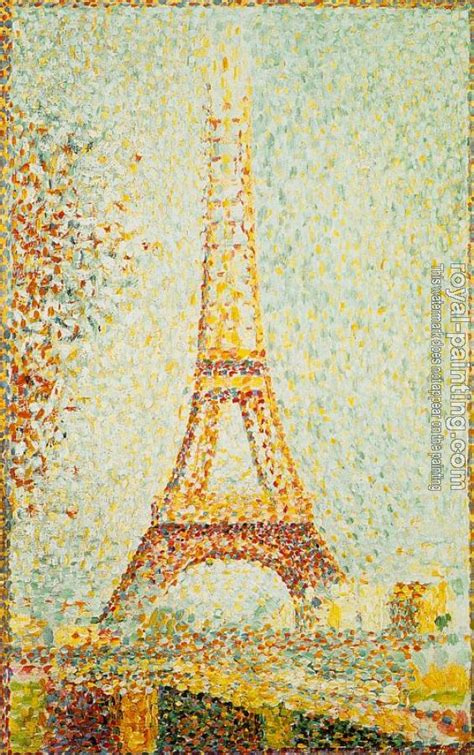 Ecard The Eiffel Tower Georges Seurat Reproduction 29634 Royal