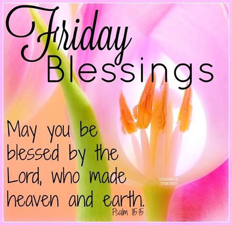 Friday Blessings May You Be Blessed By The Lord Pictures Photos And
