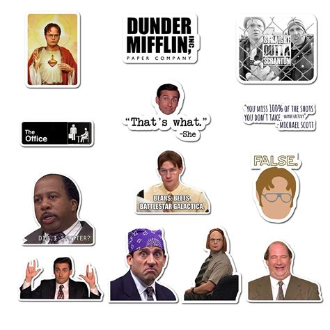 For The Office Sticker Pack Of 13 Stickers Dunder Mifflin Stickers The