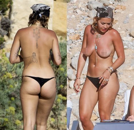 Rita Ora Goes Topless As She Sunbathes With Her Boyfriend Romain Gavras And Friends In Ibiza
