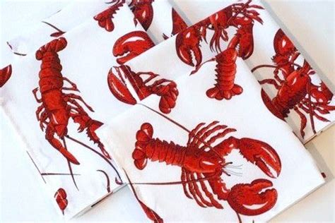 Entertaining with caspari lobsters, cocktail napkin, pack of 20. Dinner Napkins Double Sided Lobster Seafood Napkins in Red ...
