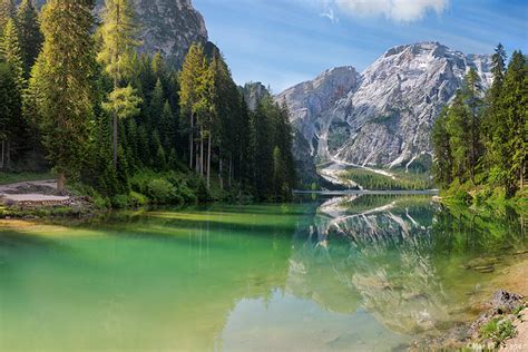 Lake Braies Dolomites Italy Alpine Countries Iii