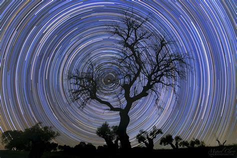 Colorful Star Trails Swirl Around Polaris In Mesmerizing Night Sky