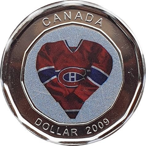 Team colours red + white + blue. 1 dollar Canadiens de Montréal - Canada - Numista