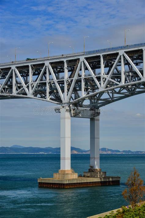 Seto Ohashi Bridge In Okayama Japan Stockbild Bild Von Insel Himmel