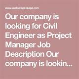 Project Manager Civil Engineering Job Description Photos