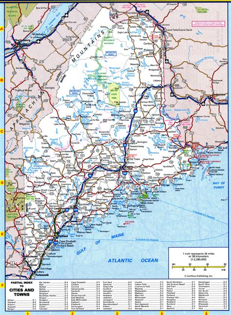 Map Of Maine Roads And Highways Maine State Map Large Detailed