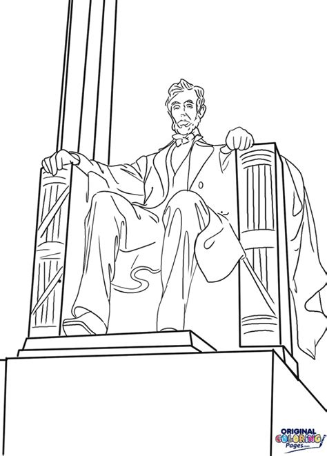 Lincoln Memorial Coloring Page | Coloring Pages - Original Coloring Pages