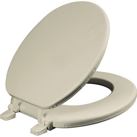 Buy Mayfair Round Cushioned Vinyl Toilet Seat In Bone With Solid Plastic Core Online In India