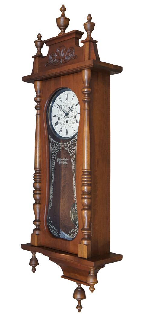Vintage Ansonia Ezee Set 725 Vienna Regulator Wall Clock Walnut Finish Works For Sale At 1stdibs