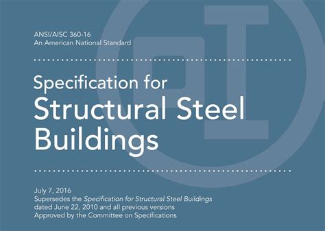 Ansi 360 16 Specifications For Structural Steel Buildings