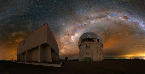 Beautiful Nights Skies Over Telescope Observatory In Chile 3000x1545