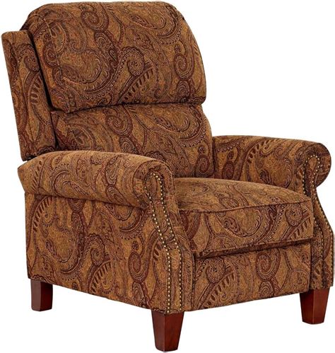 Buy Beaumont Warm Brown Paisley Patterned Recliner Chair Traditional