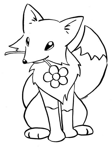 Cute Baby Fox Coloring Pages Coloring Home