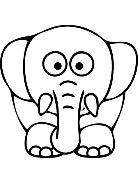 Download Elephant Coloring Pages Easy. Elephants are the largest mammals on earth. The most obvious thing ...