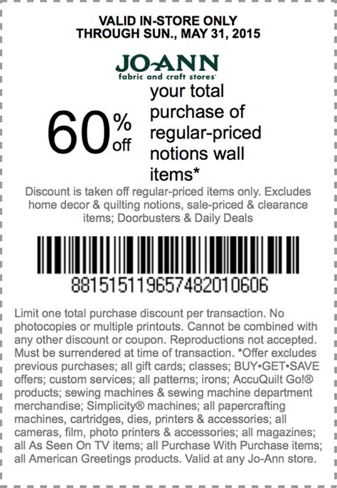 Download and print free 2019 printable coupons and coupons codes free. Jo-Ann Fabric Coupons - Find a Jo-Ann Coupon | Store ...