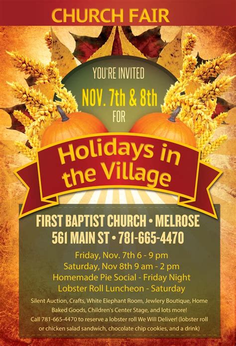 Holidays In The Village Church Fair At First Baptist Church Melrose