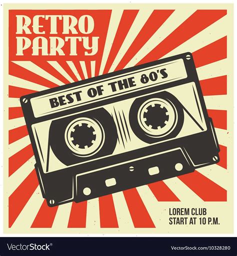 Search free cassette music wallpapers on zedge and personalize your phone to suit you. Retro party poster template with audio cassette vector image on - 2020 | 복고 포스터, 복고, 포스터