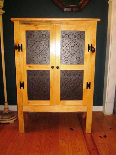 A pie safe can be a large, freestanding piece of furniture that can hold your whole pantry, a diminutive cabinet that fits in a small corner or even a. 19th Century Hand Made Pine Pie Safe with Punched Tin Door ...