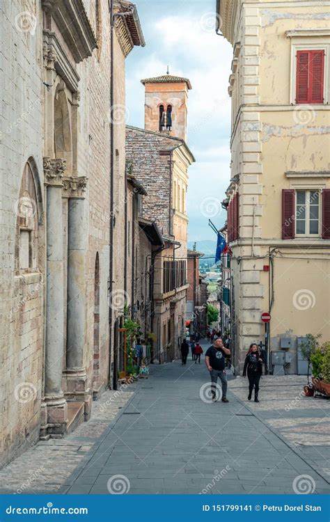 Traditional Italian Medieval Alley And Buildings In The Historic Center