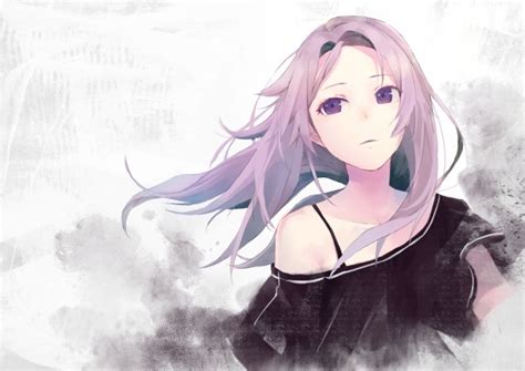 Download 1754x1240 Anime Girl Purple Hair Windy