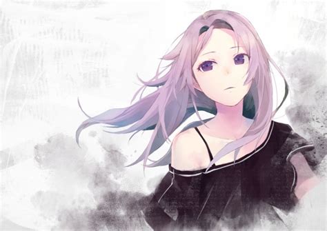 These characters identify as female and are attracted to other women. Download 1754x1240 Anime Girl, Purple Hair, Windy ...