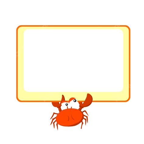 Crab Border Cartoon Cute Animal Png Transparent Clipart Image And