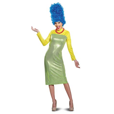 The Simpsons Marge Deluxe Adult Halloween Costume Walmart