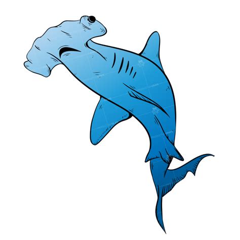 Hammerhead Shark Illustrated Blue Hd Image Graphicscrate