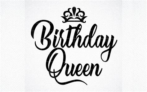 Birthday Queen with Crown Graphic by SVG DEN · Creative Fabrica