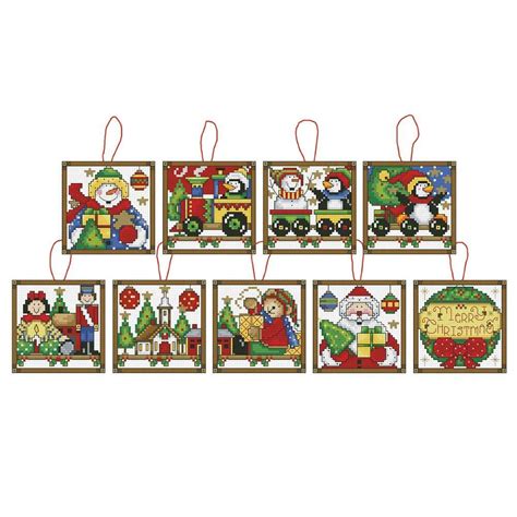 Aida 14, cream 114w x 94h stitches size(s): Herrschners® Classic Christmas Ornaments Counted Cross ...
