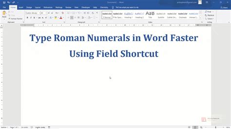 How To Quickly Type Roman Numerals In Word Pickupbrain Be Smart