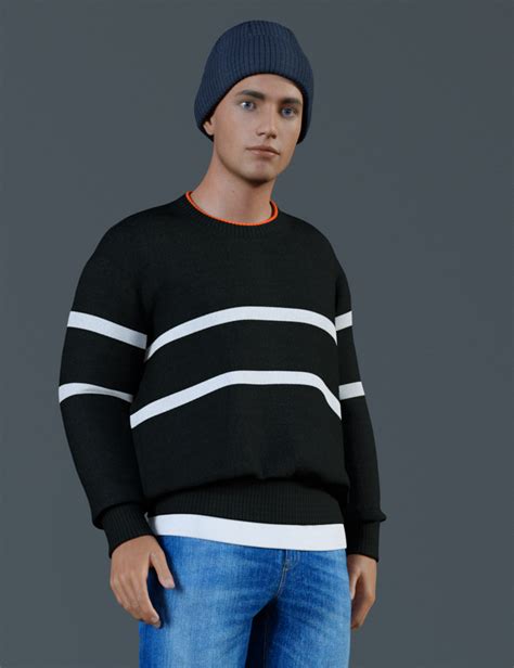 Handc Knit Sweater Outfit For Genesis 8 Male S Daz 3d